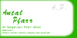 antal pfarr business card